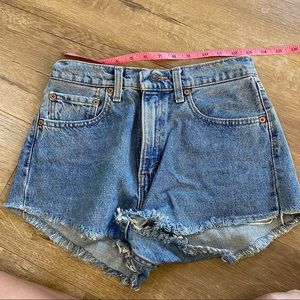 Vintage Levi’s cut off denim shorts